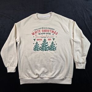 White Christmas Cream Sweater